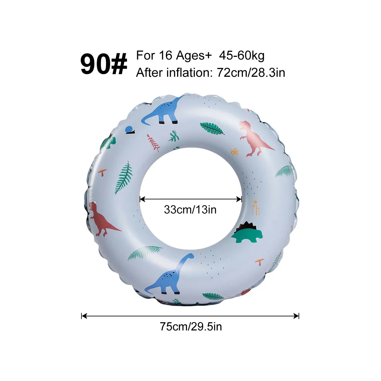 Dinosaur Inflatable Pool Floats for Adults,Summer Swiming Ring Beach Toys Pool Floaties for Kids,Inner Tubes for Floating