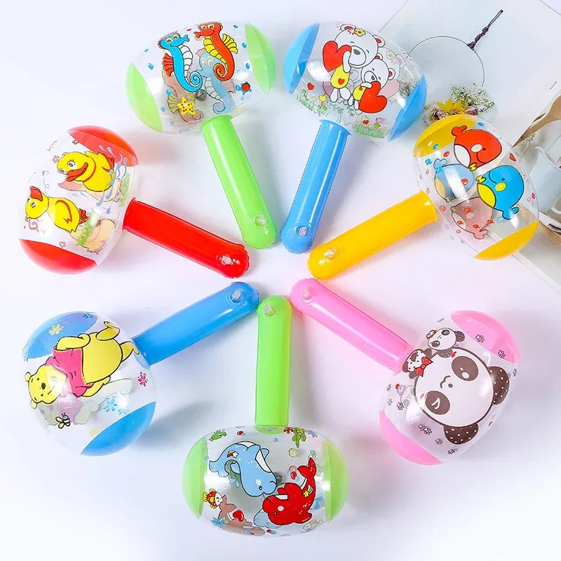 6/12 Pcs Cartoon Inflatable Hammer with Bell Pool Beach Toys Kids Birthday Party Favors Baby Shower Pinata Fillers Treasure Box