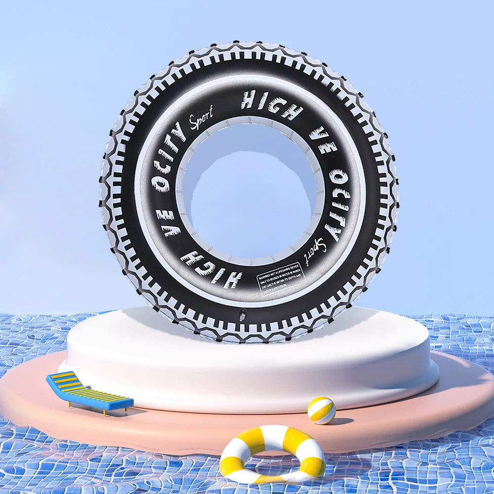 Inflatable Tire Swim Tube Pool Float Thickened Pool Floating Rings Inflatable Swimming Ring Air Mattress Water Play Beach Toys