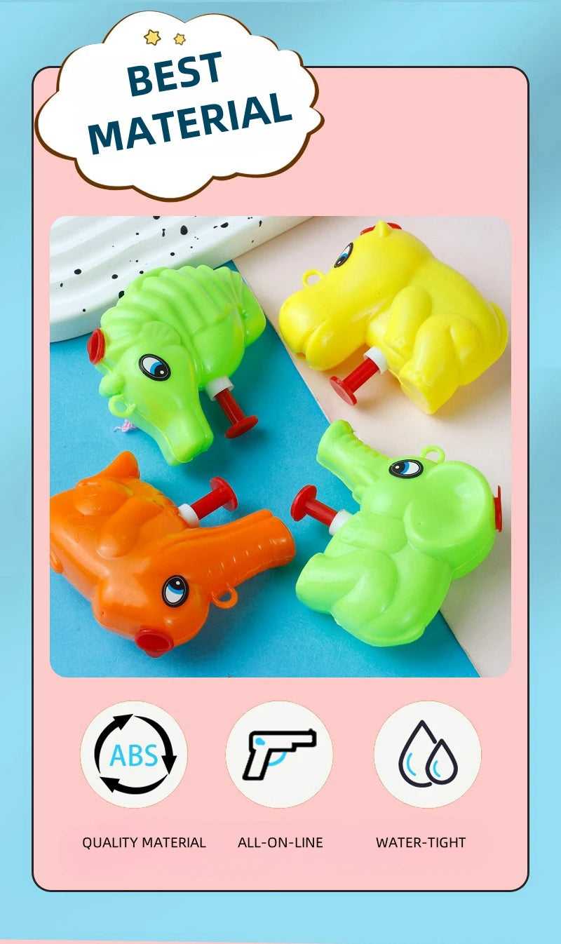 6-24PCS Water Toys Sand Beach Toys Mini Water Gun Cartoon Design Outdoor Game Summer Toys Sport Party Toys Gifts