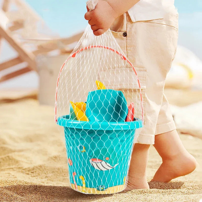 Summer Beach Set Toys For Kids Digging Sand Plastic Bucket Watering Bottle Shovels Children Beach Water Game Toys Tools