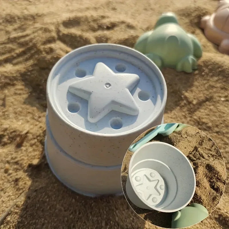 Kids Beach Sand Toys Set Beach Toys Sand Molds Beach Bucket Beach Shovel Tool Kit Sandbox Toys for Toddlers Outdoor Play Gift