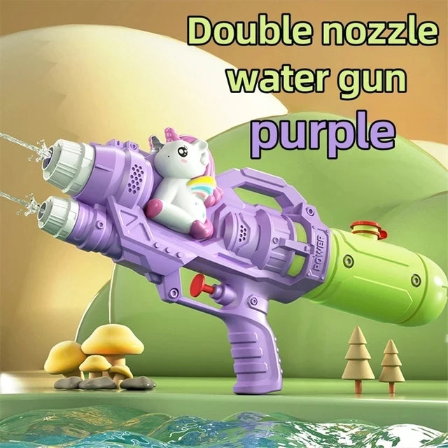 Unicorn,Dinosaurs, ducks, twin sprinklers, water gun toys, water fights, family gatherings, party games, water pools, beach toys