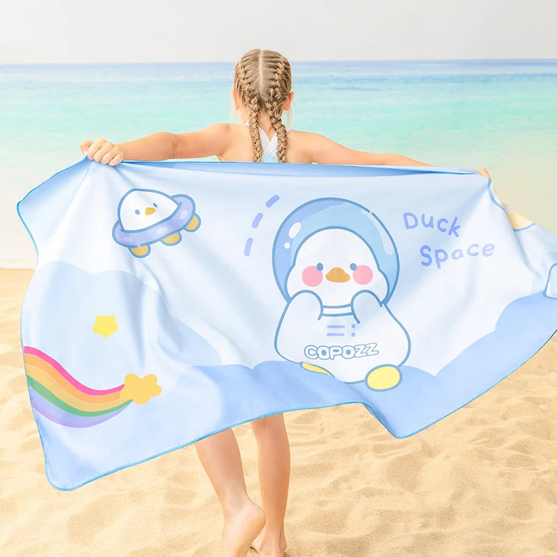 Surf Poncho Changing Towel Quick-Dry Microfiber Beach Blanket Bath Towel Swimming Pool Towel Beach Poncho for Kids Children