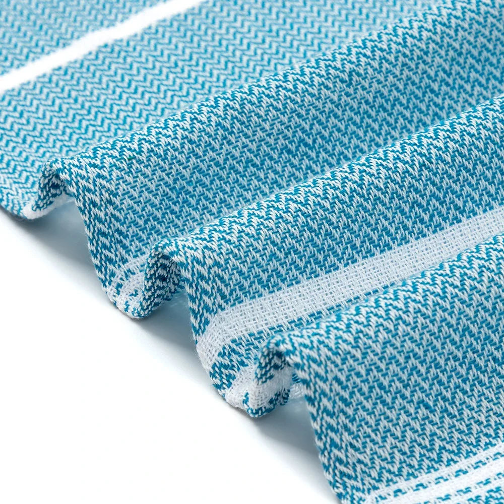 Cotton Turkish Beach Towel Turkish Sports Bath Towel with Tassels Holiday Towels Soft Absorbent Quick Drying Towels Easy Care