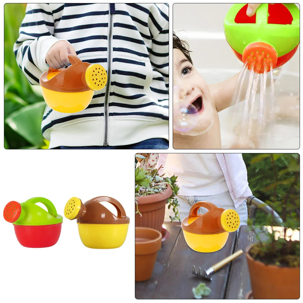 2 Pcs Water Kettle Watering Cans for Boys Small Plant Plastic Garden Sports Kids Bathing Beach Toys Baby