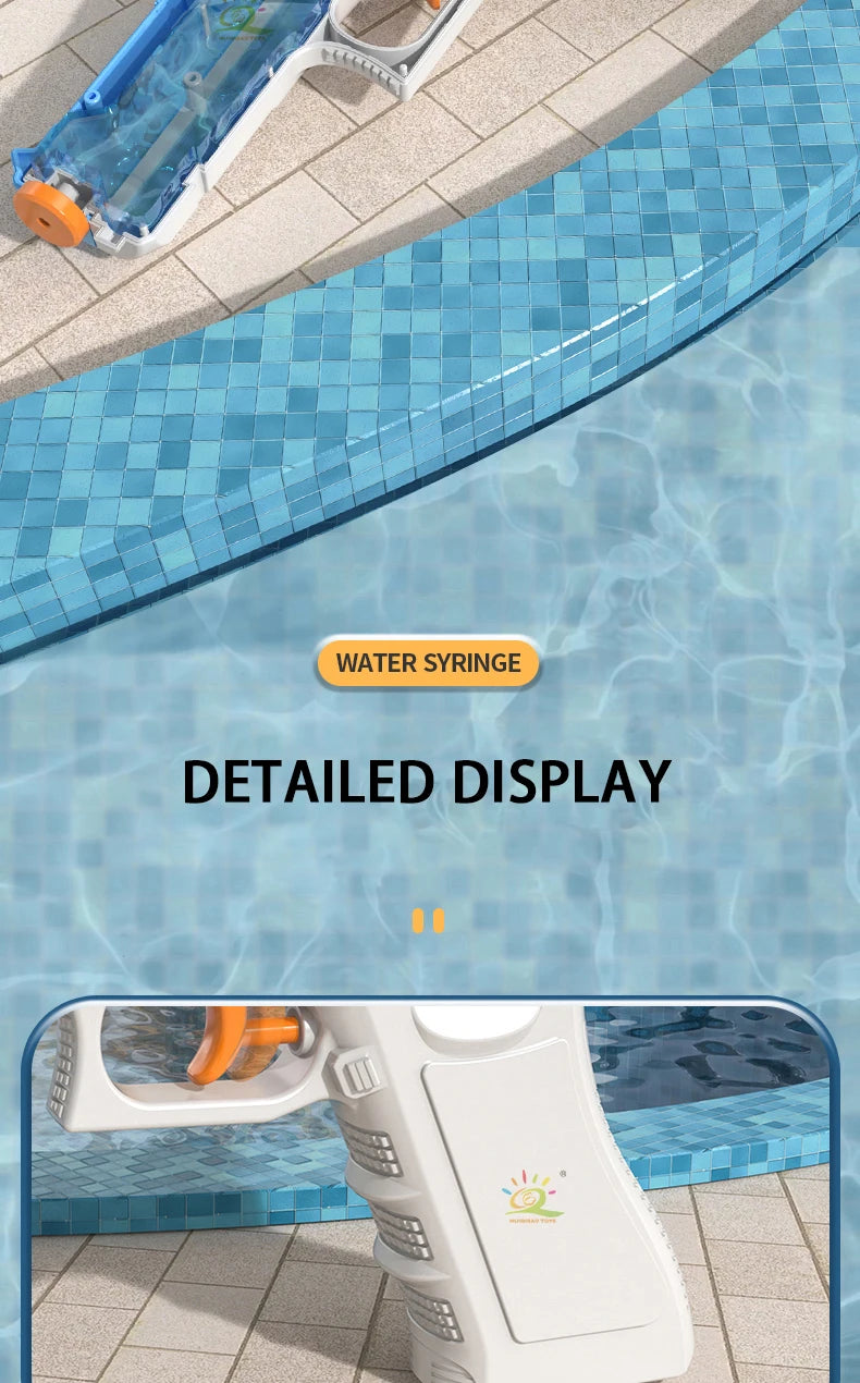 HUIQIBAO 2025 Water Gun Pistol Shooting Toy Automatic Summer Outdoor Play Water Sports Beach Toys For Boys Adults Gift