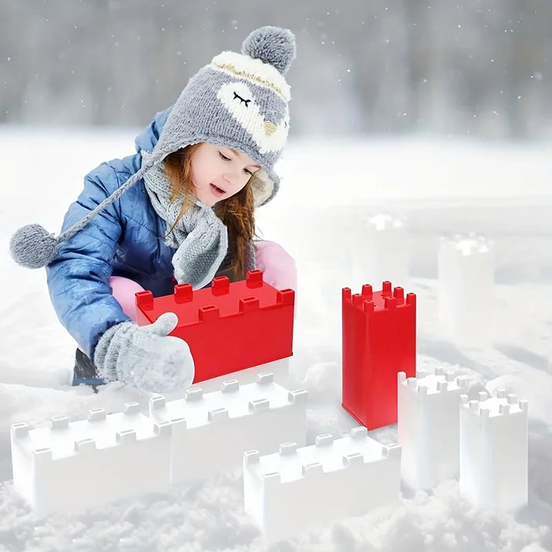 Children Snow Brick Mold Play Snow Tools Beach Toys Sandbox Castle Building Sand Brick Walls Molds Summer Outdoor Seaside Games