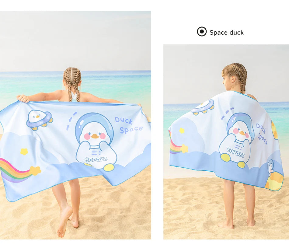 Surf Poncho Changing Towel Quick-Dry Microfiber Beach Blanket Bath Towel Swimming Pool Towel Beach Poncho for Kids Children