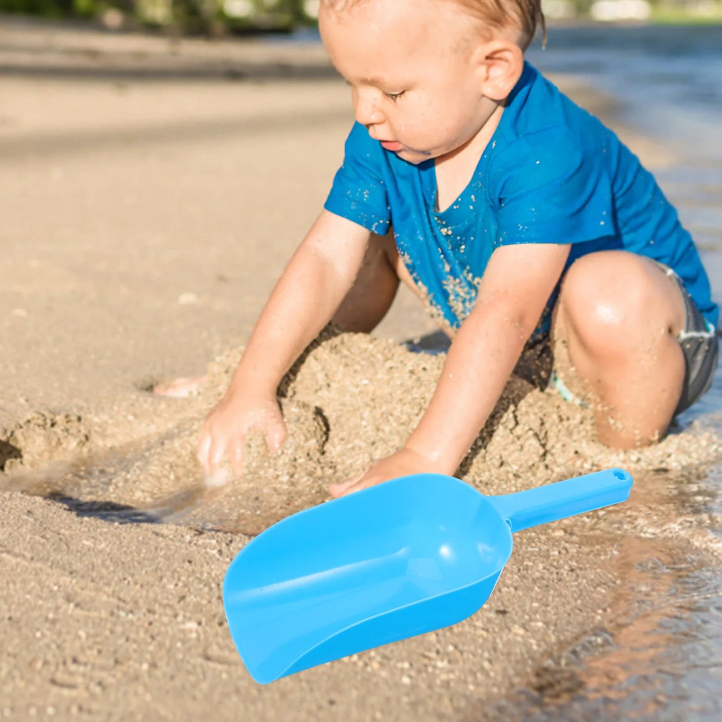 3 Pcs Flat Head Snow Kid Toy Kids Beach Toys Funny Child Sand Scoop for Short Hair
