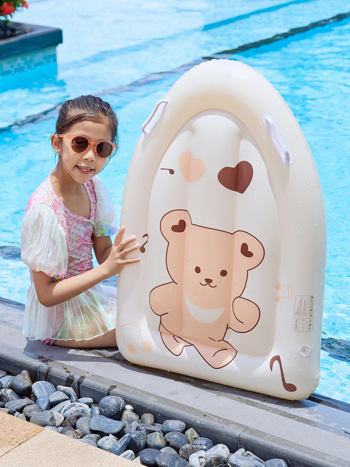 Rooxin Water Hammock Children Swim Ring Tube Water Inflatable Float For Kids Swimming Circle Pool Bathtub Water Play Swim Tube