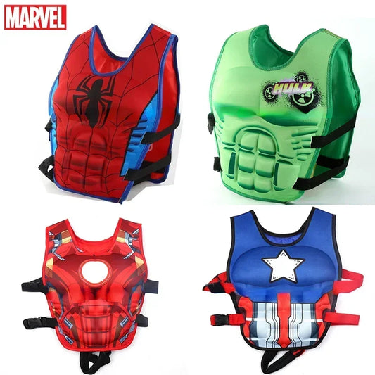 Marvel Avengers Cartoon Children Buoyancy Swimsuit Iron Man Spider-Man Hulk Captain America Buoyancy Swimsuit Gifts