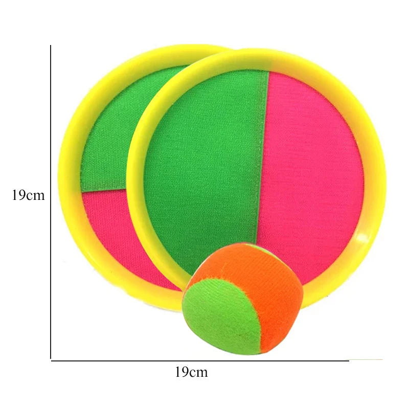 Self-Stick Disc Toss and Catch Ball Set Beach Toys Paddle Ball with 2 Paddles+1 Ball Outdoor Games for Backyards for Kids Adults