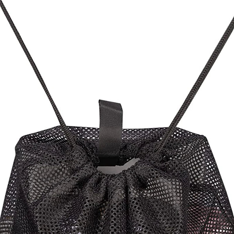 Heavy Duty Mesh Drawstring Backpack Bags Multifunction Ventilated Bag for Soccer ball, Gym Sports Equipment Storage Beach Toys