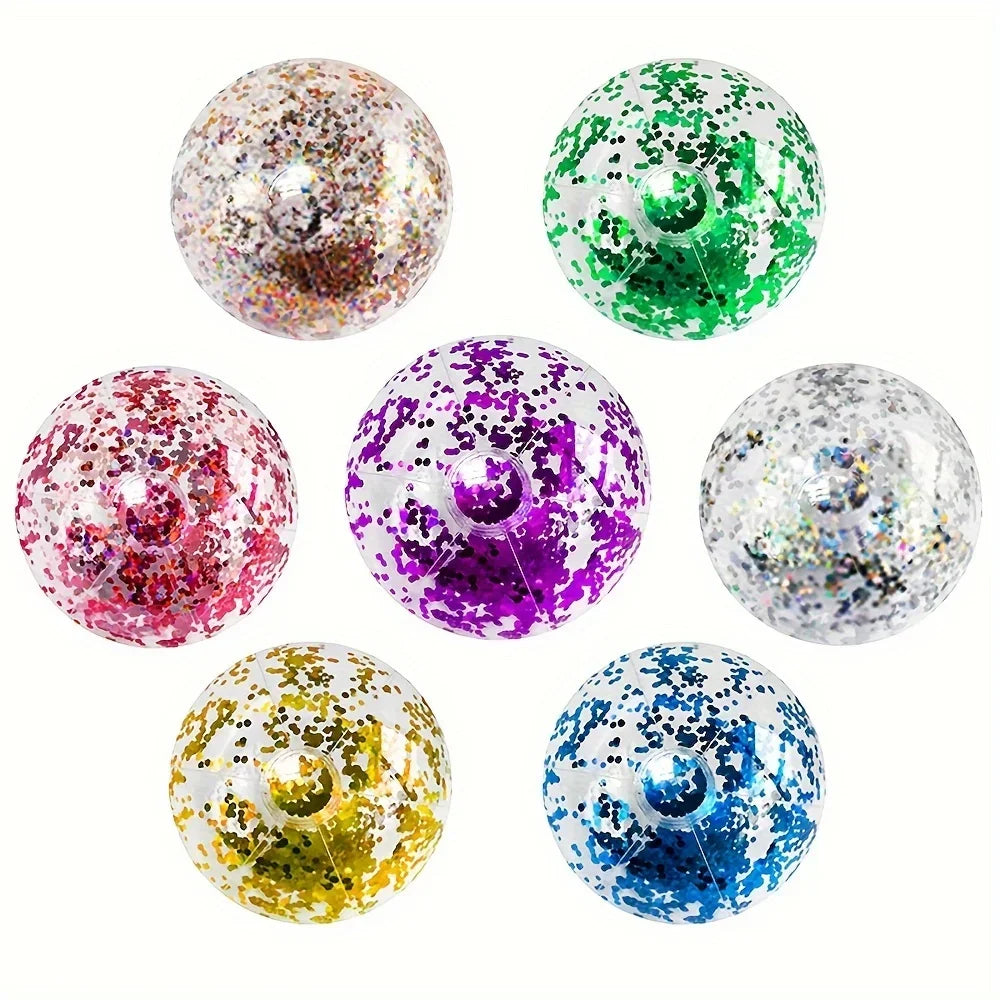 1pc Inflatable Beach Ball PVC Sequin Bal Summer Beach Swimming Pool Party Water Sports Fun Accessories