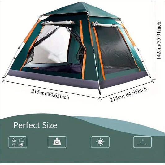 23 Person Camping Tent Outdoor Foldable Waterproof Tent with 2 Mosquito Nets Windows Carrying Bag for Hiking Climbing Adventure