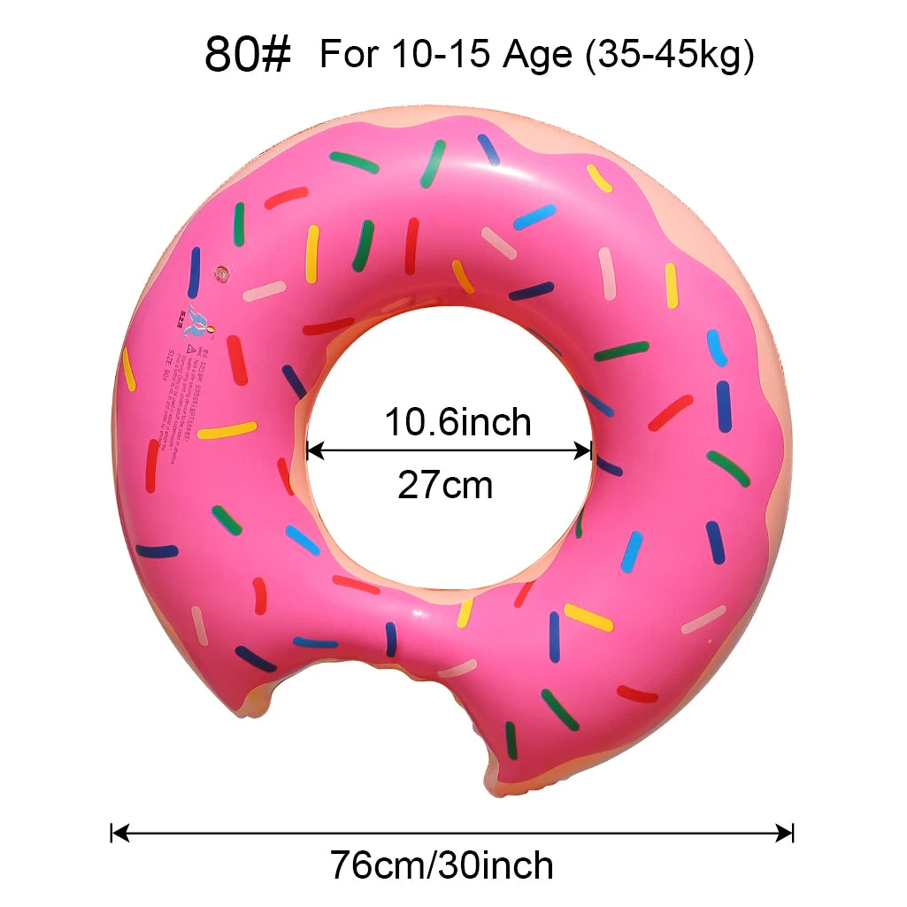Inflatable Doughnut Swimming Ring,Beach Toys Pool Floats for Kids, Pool Swim Floaties for Adults