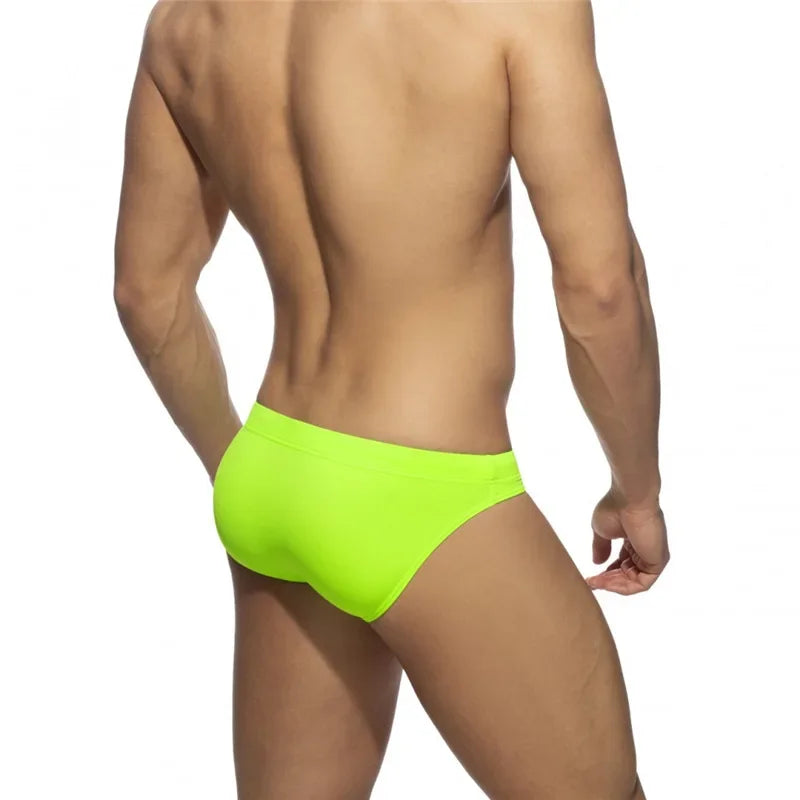 Solid Push up Men Neon Swim Bikni Brief Trunks Unerwear Sexy Swimwear Beach Surf Shorts Swimsuit Bathing Suit Sunga Panties