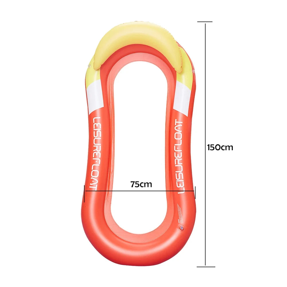Inflatable Water Hammock Air Mattress for Women Swimming Pool Floating Lounge Bed Beach Party Sports Recliner Recreation