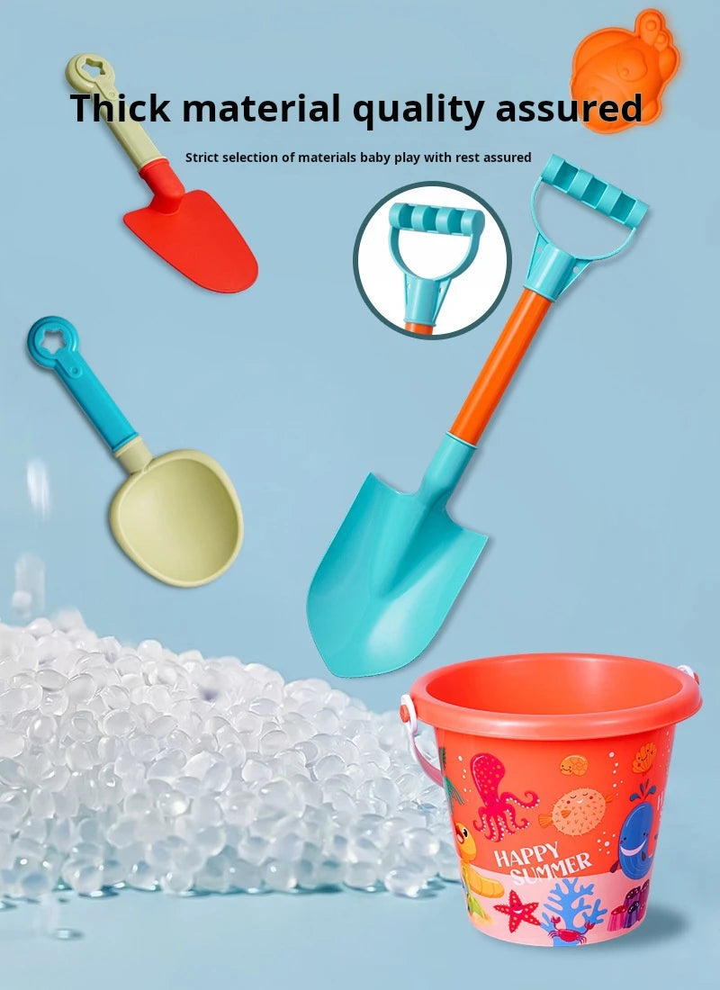 Children 10/14/16PCS Beach Toys Summer Outdoor Sand Play Bucket Bottle Shovel Kids Water Game Winter Snow Tool Gift color random