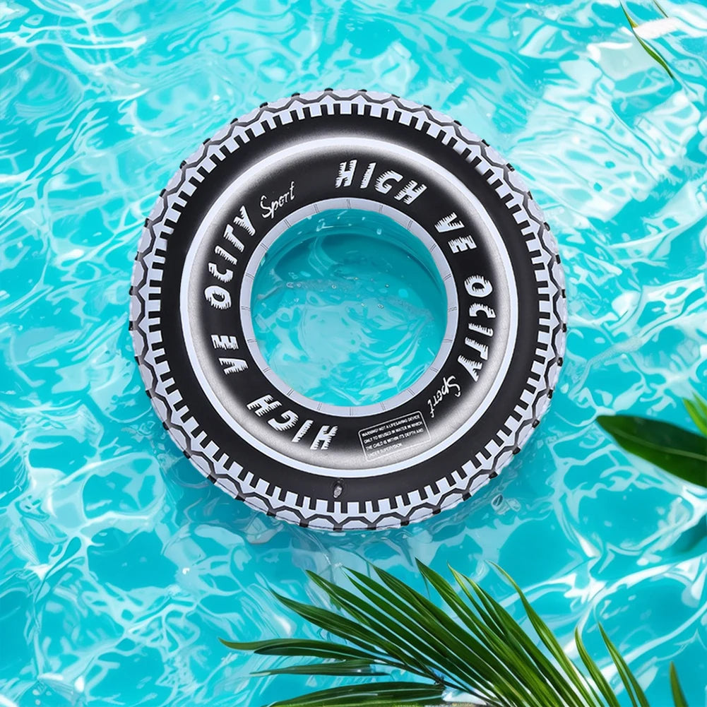 Inflatable Tire Swim Tube Pool Float Thickened Pool Floating Rings Inflatable Swimming Ring Air Mattress Water Play Beach Toys