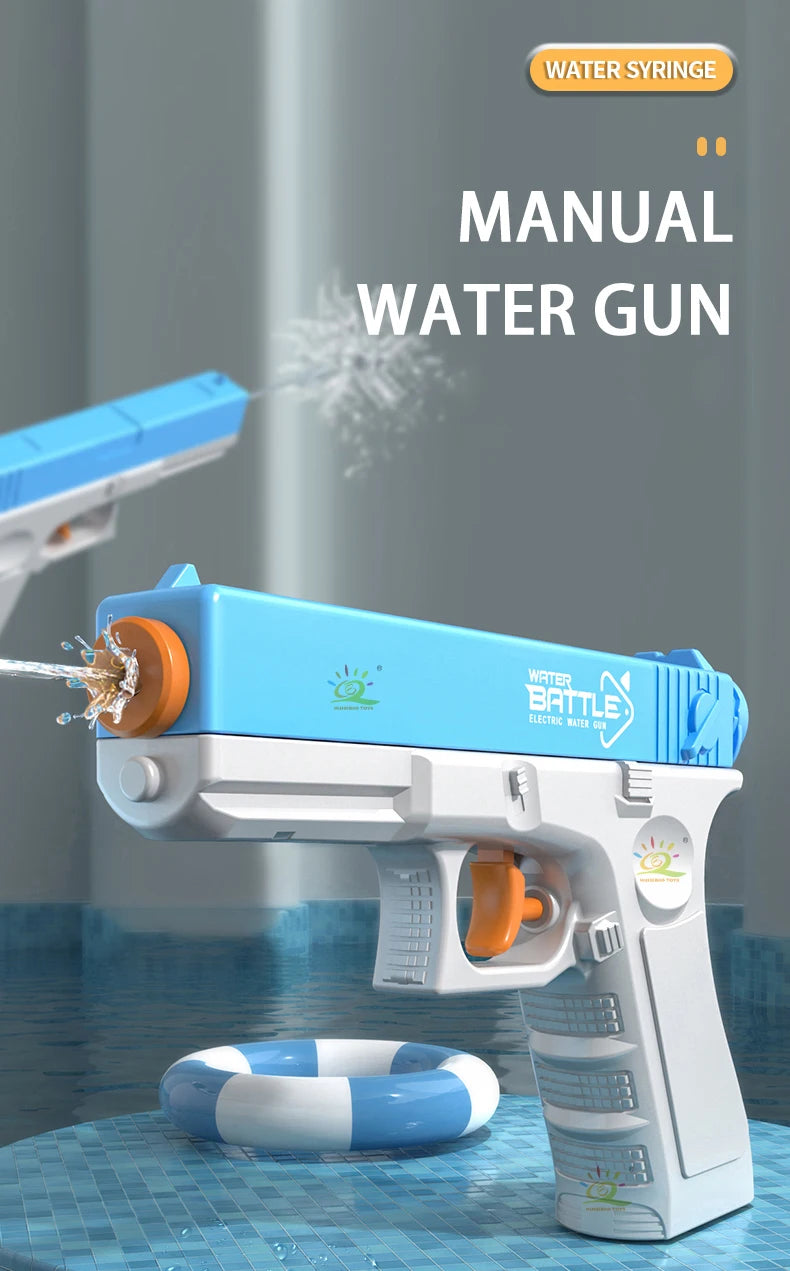 HUIQIBAO 2025 Water Gun Pistol Shooting Toy Automatic Summer Outdoor Play Water Sports Beach Toys For Boys Adults Gift