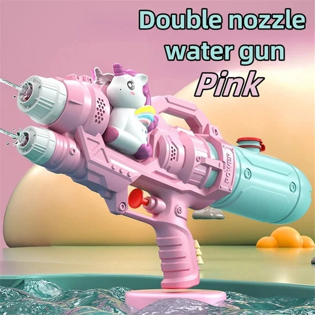Unicorn,Dinosaurs, ducks, twin sprinklers, water gun toys, water fights, family gatherings, party games, water pools, beach toys