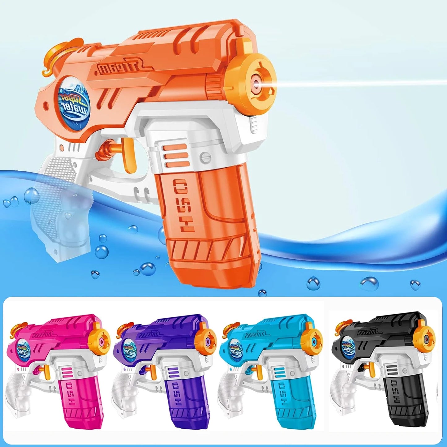 Children Outdoor Beach Toys Kids Summer Beach Water Gun Seaside Natatorium Square Drifting Water Pistol Squirt Toys 300ml