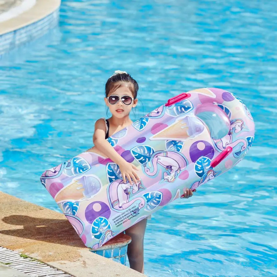Rooxin Water Hammock Children Swim Ring Tube Water Inflatable Float For Kids Swimming Circle Pool Bathtub Water Play Swim Tube
