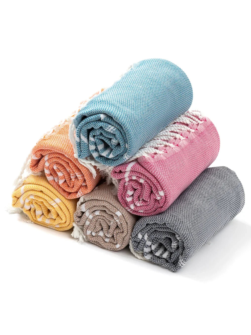 Cotton Turkish Beach Towel Turkish Sports Bath Towel with Tassels Holiday Towels Soft Absorbent Quick Drying Towels Easy Care