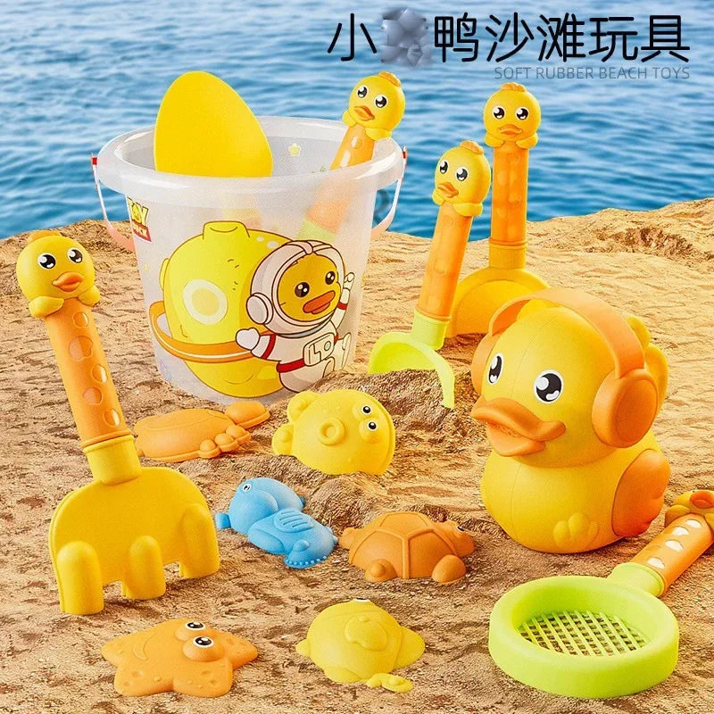 Summer Beach Set Toys For Kids Digging Sand Plastic Bucket Watering Bottle Shovels Children Beach Water Game Toys Tools