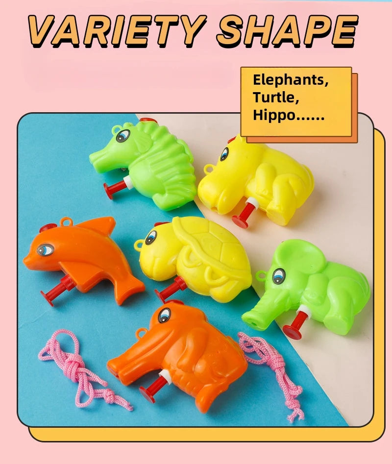 6-24PCS Water Toys Sand Beach Toys Mini Water Gun Cartoon Design Outdoor Game Summer Toys Sport Party Toys Gifts