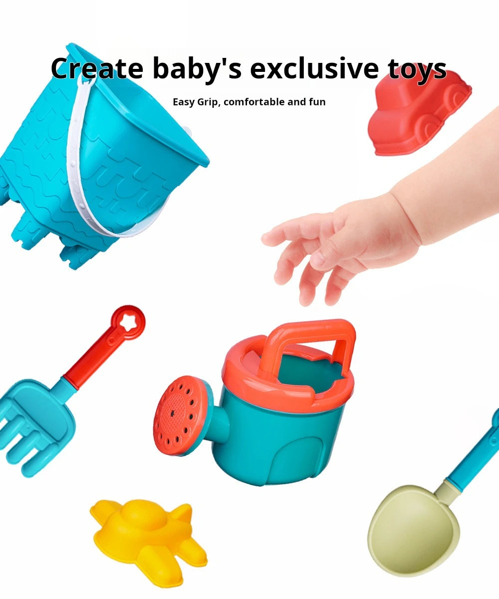 Children 10/14/16PCS Beach Toys Summer Outdoor Sand Play Bucket Bottle Shovel Kids Water Game Winter Snow Tool Gift color random
