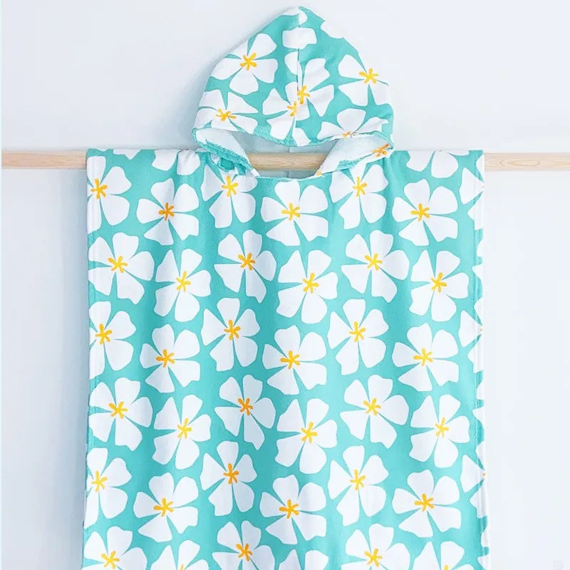 Hooded Kids Beach Towels Toddler Bath Towel Girls Boys Swim Cover-ups Pool Towels Quick Dry Lightweight Soft Microfiber Poncho