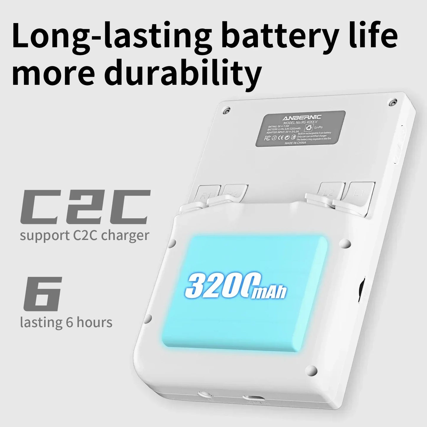 ANBERNIC RG 40XXV 4.0inch IPS Screen Retro Handheld Game Console Video Player  Linux 5G WIFI Bluetooth 256G 300+ PSP Games Gift