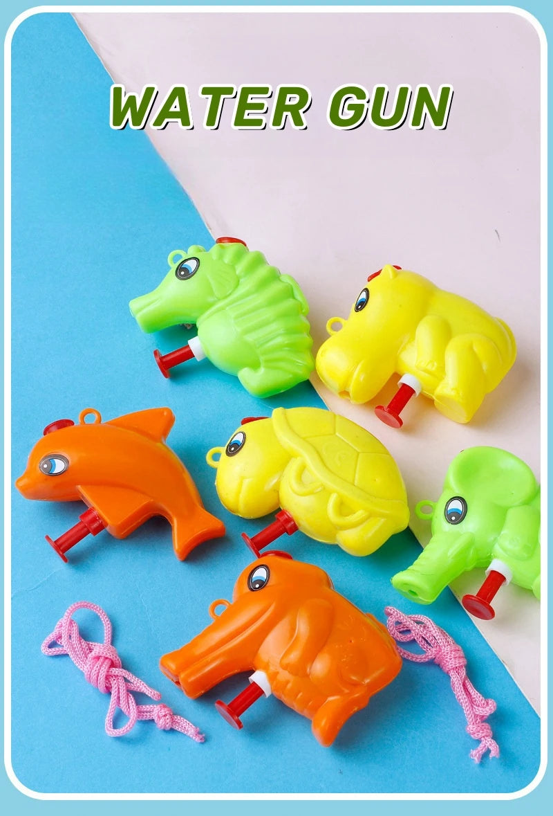 6-24PCS Water Toys Sand Beach Toys Mini Water Gun Cartoon Design Outdoor Game Summer Toys Sport Party Toys Gifts