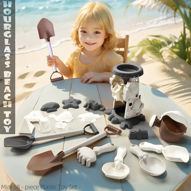 Beach Sand Toys for Kids Travel Beach Toys for Toddler 3-10 Sandbox Dump Truck, Dinosaur Sand Molds Sand Castle Kit Shovel Sieve