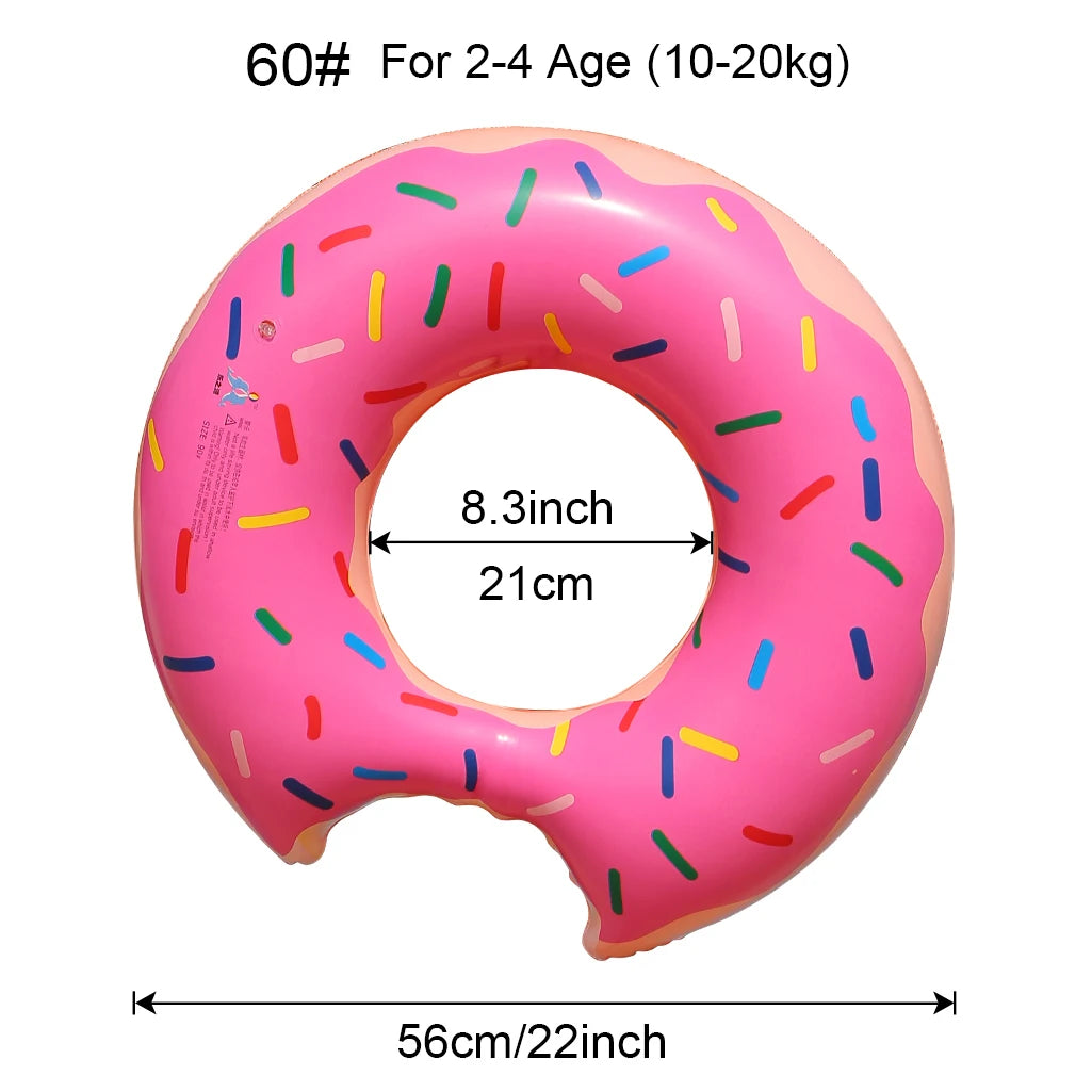 Inflatable Doughnut Swimming Ring,Beach Toys Pool Floats for Kids, Pool Swim Floaties for Adults