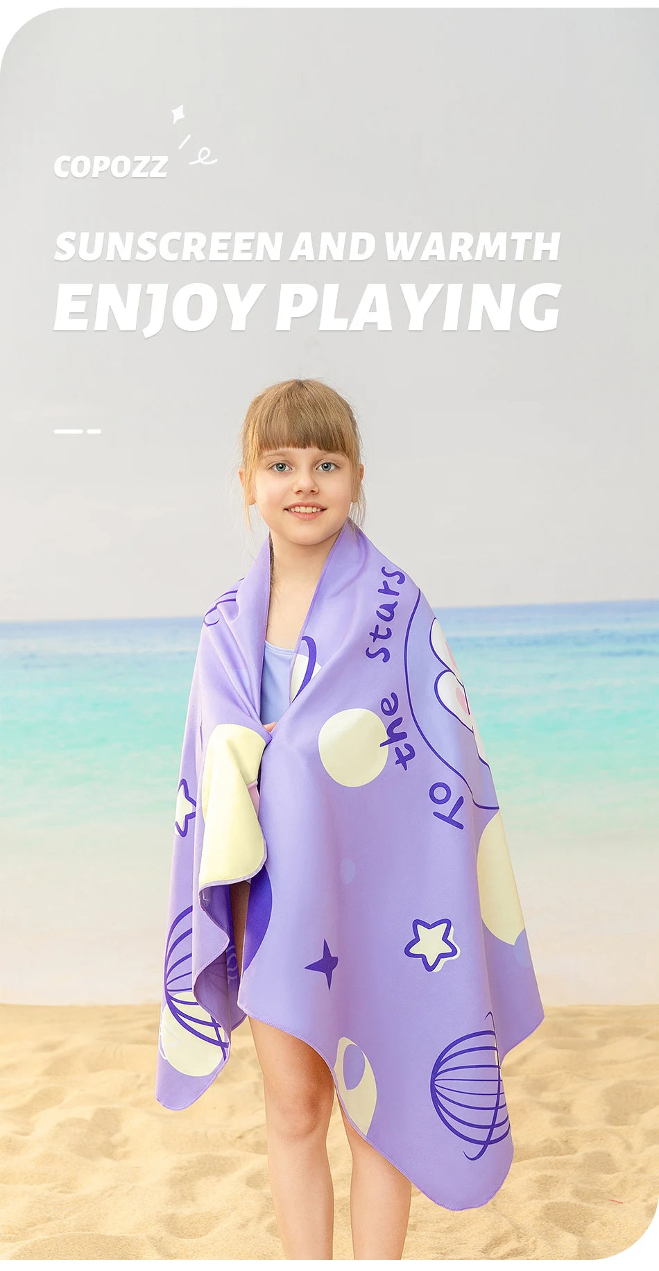 Surf Poncho Changing Towel Quick-Dry Microfiber Beach Blanket Bath Towel Swimming Pool Towel Beach Poncho for Kids Children