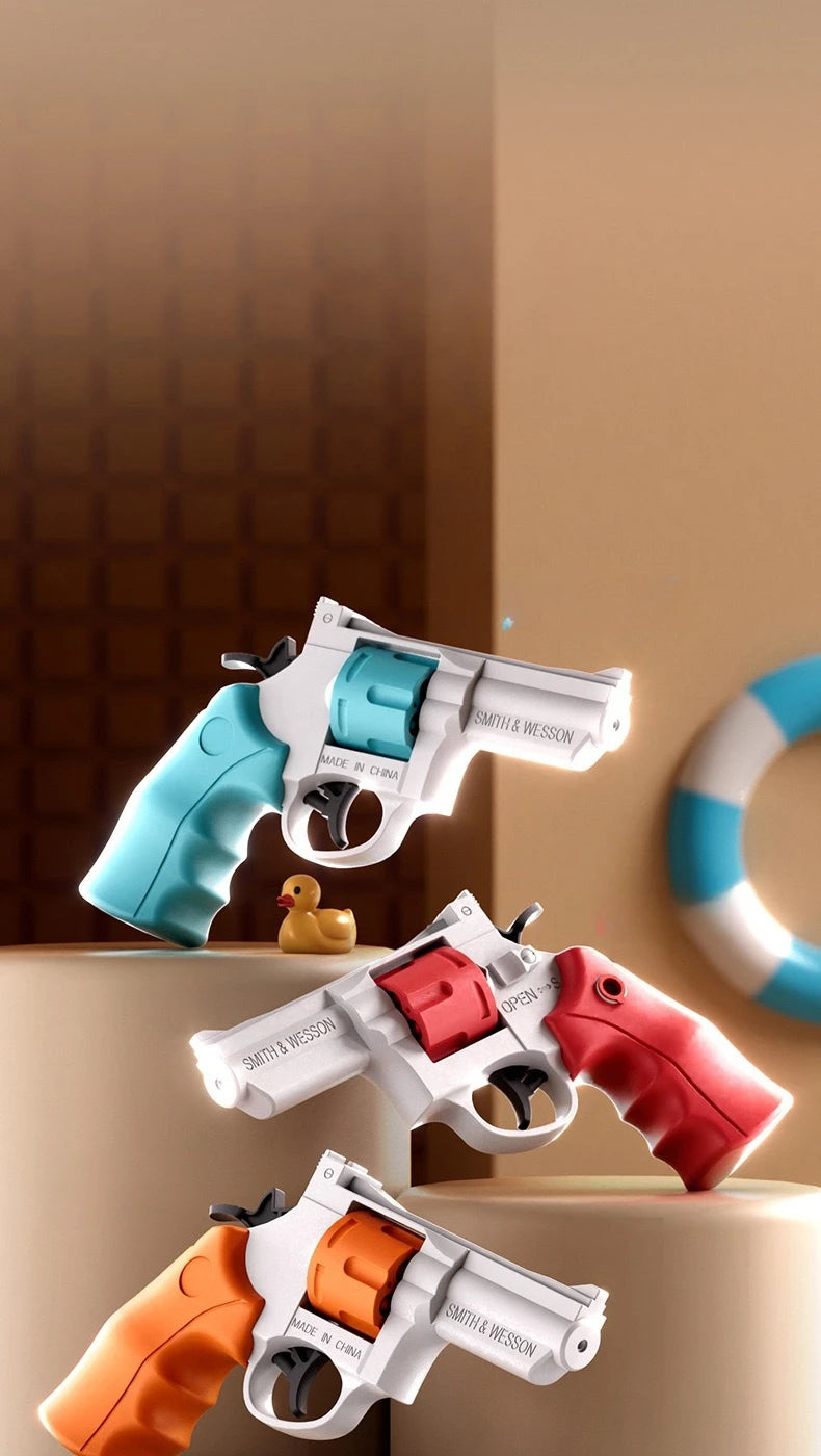 Revolver Water Gun Mechanical Continuous Water Gun Toy Outdoor Water and Beach Toys Kids Holiday Gifts