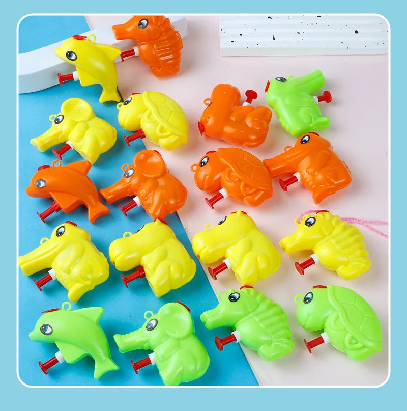 6-24PCS Water Toys Sand Beach Toys Mini Water Gun Cartoon Design Outdoor Game Summer Toys Sport Party Toys Gifts
