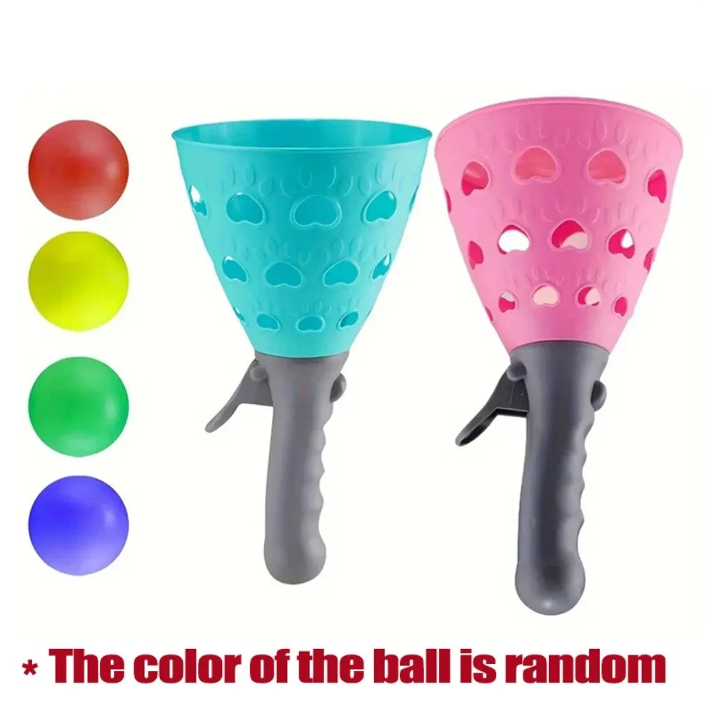 Fun Children's Ball Catching Game Ball Receiving Launcher Basketball Sports Toys Outdoor Indoor Interactive Parties Beach Toys