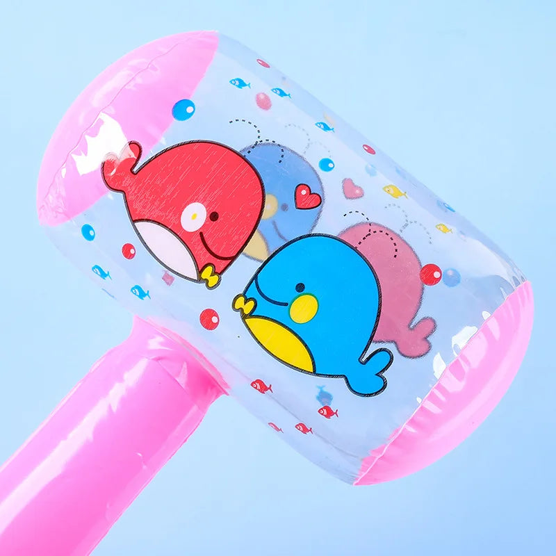 10Pcs Cute 3D Inflatable Hammer with Bell Pool Beach Toys for Kids Birthday Party Favors Baby Shower Gifts Treasure Goodie Bag