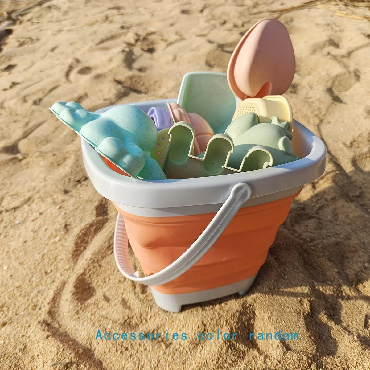 Kids Beach Sand Toys Set Beach Toys Sand Molds Beach Bucket Beach Shovel Tool Kit Sandbox Toys for Toddlers Outdoor Play Gift