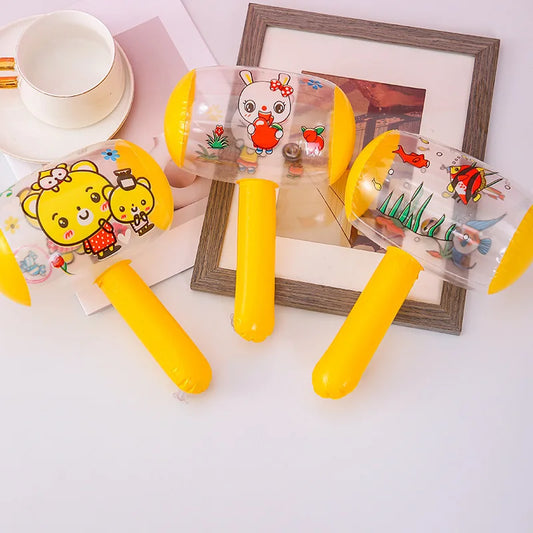 10Pcs Cute 3D Inflatable Hammer with Bell Pool Beach Toys for Kids Birthday Party Favors Baby Shower Gifts Treasure Goodie Bag