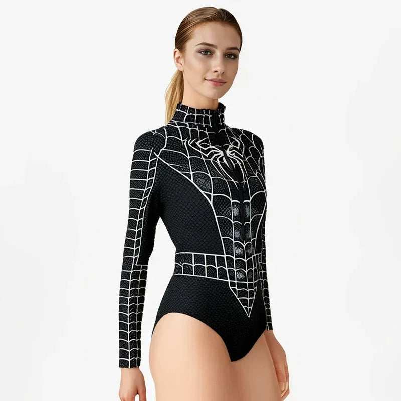 Spider Women Swimsuit Swimwear Spiderman Costumes Swimsuit for Women One-piece Swimsuits Jumpsuit Spider-Man Cosplay Bodysuit