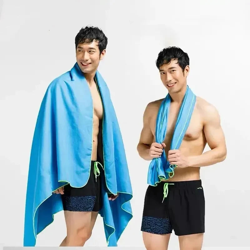 Sports Microfiber Quick Dry Pocket Towel Portable Ultralight Absorbent Large Towel For Swimming Pool Fitness Yoga Beach