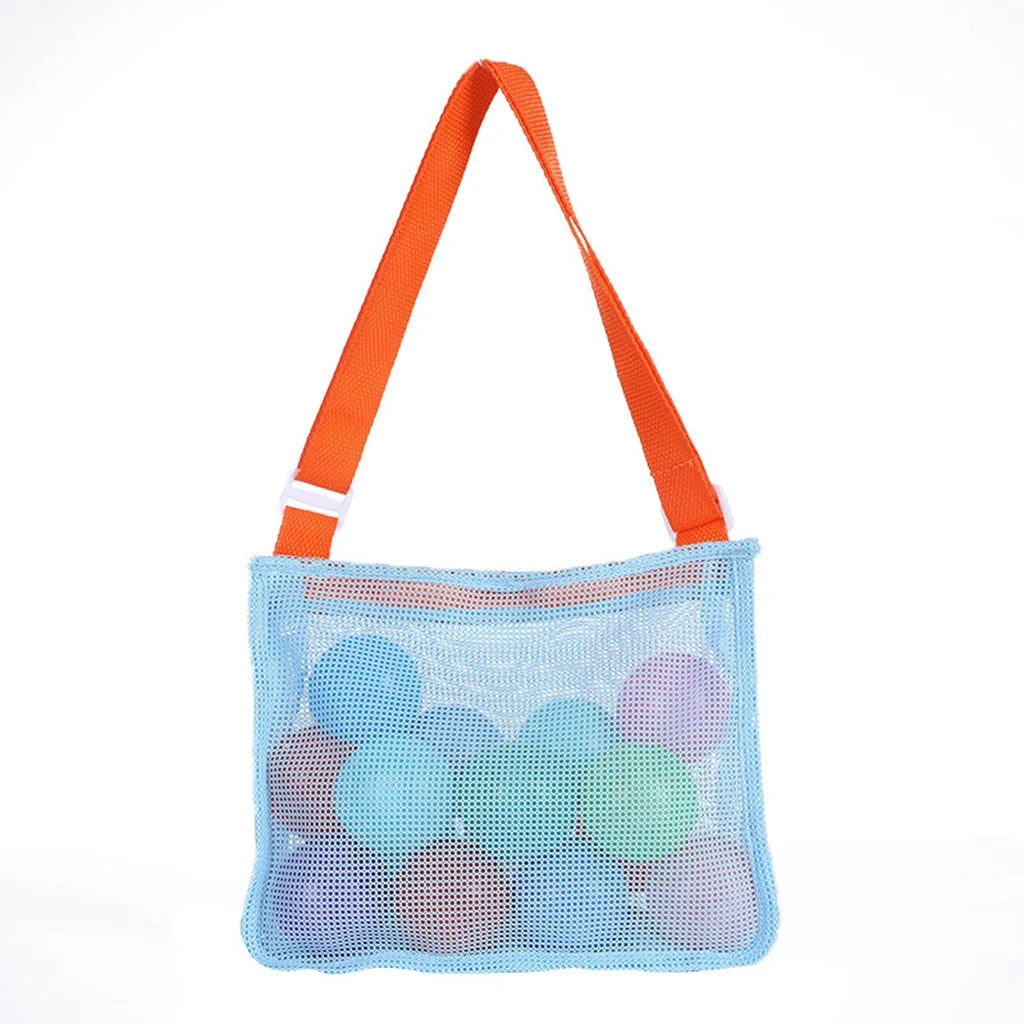 Foldable Beach Mesh Bag Children Sand Away Protable Kids Beach Toys Clothes Bags Storage Organizers Women Cosmetic Makeup Bag