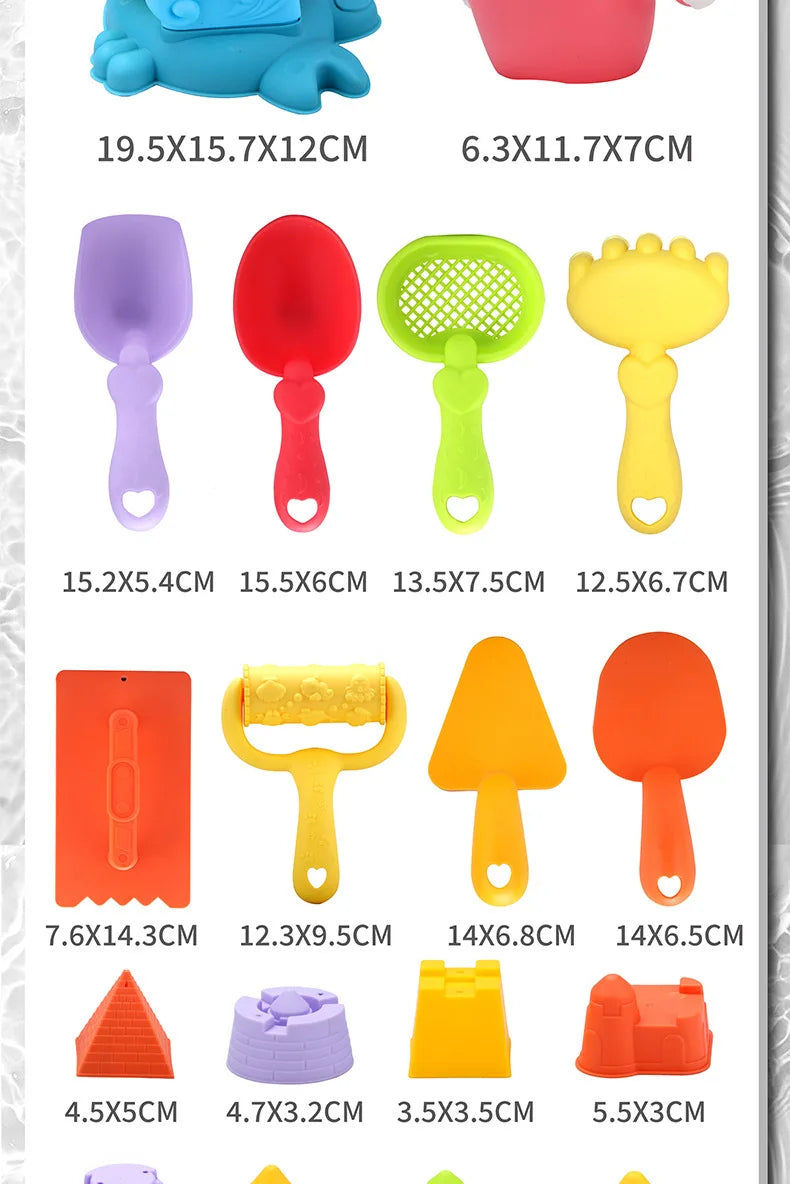 Beach Toys for Kids Sand Toys Set Sand Bucket Shovel Rake Toys for Beach Animal Dinosaur Molds Travel Sandbox Toys for Toddlers