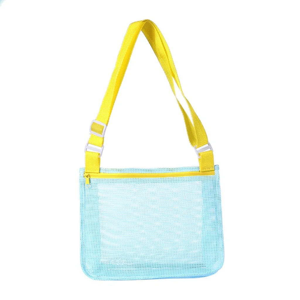 Foldable Beach Mesh Bag Children Sand Away Protable Kids Beach Toys Clothes Bags Storage Organizers Women Cosmetic Makeup Bag